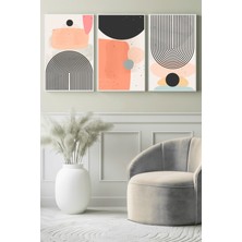 Pastel Yay Formları 3’lü Kanvas Tablo