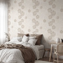 Krem  Çiçekli 16 M2 Duvar Kağıdı 771031