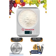 Dijital Paslanmaz Çelik Mutfak Tartısı, 5 Kg, Pil Hediyeli