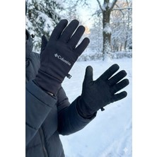 Bosile Dokunmatik Ekran Uyumlu Termal Kışlık Eldiven - Kaydırmaz Silikon Avuç Içi - Siyah (Unisex)