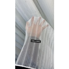 Ünverler Perde Lüks Damla Gümüş/silver Detaylı Tül Perde – Sık Pile 1/3