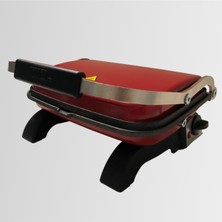 Kırmızı Elektrikli Döküm Mini Tost Makinesi, 8 Dilim, Yanmaz ve Yapışmaz