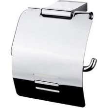 Tema Eva Serisi Kapaklı Tuvalet Kağıtlığı | Paslanmaz Krom Kaplama Banyo Wc Kağıtlık 5 Yıl Garanti