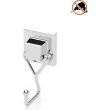 Tekno Tel EF-237 Krom Tekli Askı Bornozluk | Yapışkanlı/vidalı Deliksiz Metal Banyo Askılığı