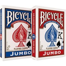 Bicycle Seti + Copag Texas Hold'em Gold Jumbo Endeks Oyun Kartları, Kırmızı + 8 Deste