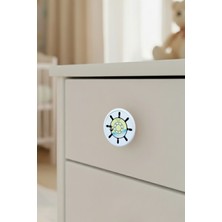 Gemici Dümeni Çocuk Odası Mobilya Kulbu - 55 mm - Abs Plastik Tekli Düğme Dolap ve Çekmece Kulpu
