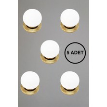 5 Adet Porselen Düğme Antik Sarı Mobilya Kulpu Seramik Çekmece Dolap Kolu Tek Vidalı