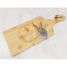 Bambu 3 Parça Peynir Sunum Seti, Şık ve Doğal Ev Dekoru Hediye