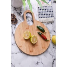 Bambu Oval Kesme ve Sunum Tahtası Seti, Şık ve Fonksiyonel Tasarım