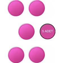 5 Adet Pembe Çocuk Odası Mobilya Kulbu Seti - Abs Plastik Tekli Düğme Dolap ve Çekmece Kulpları