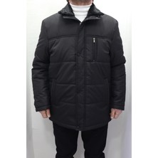 Marco Muratti Fistan Store Erkek Yakası Kürklü Normal Kalıp Fermuar ve Çıtçıt Kapamalı Battal Kışlık Mont