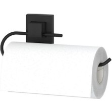 Tekno Tel EF-240 Siyah Kağıt Havluluk | Yapışkanlı/vidalı Deliksiz Mutfak/banyo Rulo Askısı