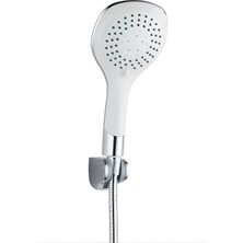 Tema Bianco Mafsallı Duş Takımı Seti | 3 Fonksiyonlu Kireç Kırıcılı Duş Başlığı ve Spiral Hortum