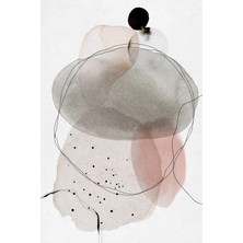 Soft Nude ve Pembe Tonlarda Minimal Soyut Kanvas Tablo