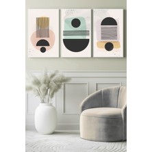 Minimal Denge Formları 3’lü Kanvas Tablo