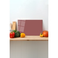 Marsala Rengi Cam Kesme Tahtası, Silikon Ayaklı, Sunum ve Doğrama Tablası