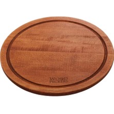 Ronda Kayın Ahşap Pizza Sunum Tahtası 28 Cm, Şık ve Dayanıklı Tasarım