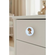 Kaplan Çocuk Odası Mobilya Kulbu - 55 mm - Abs Plastik Tekli Düğme Dolap ve Çekmece Kulpu