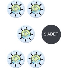 5 Adet Gemici Dümeni Çocuk Odası Mobilya Kulbu Seti - Abs Plastik Düğme Dolap ve Çekmece Kulpları