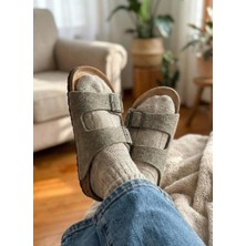 Mycorni Unisex Anatomik Doğal Mantar Tabanlı Hakiki Yün Keçe Ev Terliği