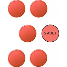 5 Adet Turuncu Çocuk Odası Mobilya Kulbu Seti - Abs Plastik Tekli Düğme Dolap ve Çekmece Kulpları