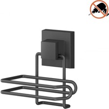 Tekno Tel EF-271 Siyah Tuvalet Kağıtlık | Yapışkanlı/vidalı Deliksiz Metal Wc Kağıt Tutucu