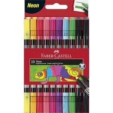 Faber-Castell Seti + Faber-Castell Çift Uçlu Neon Keçeli Kalem, 10 Renk, Ince ... + 4 Ürün