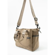 Sanmorris Kadın Su Geçirmez Paraşüt Kumaş Çapraz ve Omuz Askılı Spor El Çantası Çok Gözlü Hafif Fonksiyonel