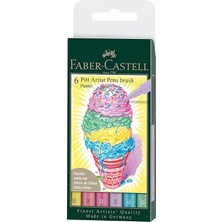 Faber-Castell Seti + Faber-Castell Pitt Çizim Kalemi Fırça Uç "pastel Renkler"... + 4 Ürün