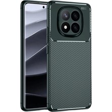 Eco Port Xiaomi Redmi Note 14 Pro Plus Kılıf Auto Focus Karbon Kapak - Koyu Yeşil