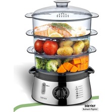 Pratik ve Sağlıklı Buharlı Pişirici, 800W, 8,4l, 60 Dakika Zamanlayıcı