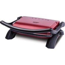 T28E Tostadoy Granit 1800W Izgara ve Tost Makinesi Kırmızı