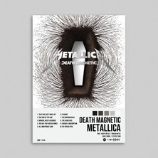 Orendart Metallica - Death Magnetic Albüm Spotify Çerçeveli - Çerçevesiz Poster Tablo