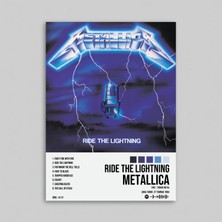 Orendart Metallica - Ride The Lightning Albüm Spotify Çerçeveli - Çerçevesiz Poster Tablo