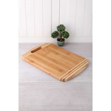 Bambu Kesme Tahtası 34CM, Dayanıklı ve Doğa Dostu Mutfak Gereci