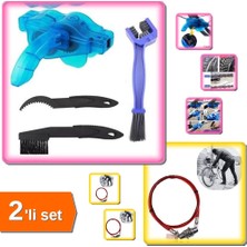 Hereveoyuncak Bisiklet Zincir Dişlisi Bakım Seti 4 Parça + Şifreli Güvenilir Sağlam Bisiklet Kilidi - 2li Set H8E7