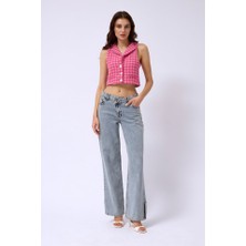 Etiler Collection Kazayağı Crop Yelek