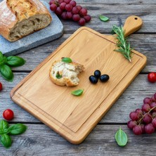 Doğal Ahşap Peynir ve Şarküteri Sunum Tahtası, Masif Kesme Tahtası