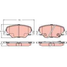 TRW Ön Fren Balatası Insıgnıa B 2017> 16 İnç Jant 84124408