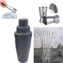 Feyza Design 10 Parça Kokteyl Seti: Bar Shaker, Çelik Pipet, Buz Maşası, Jigger 2/4 cl
