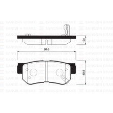 Arka Fren Balata Hyundaı Sonata 2.0l Crdi. Vvti Gls 98-> / Tucson. Santafe 2.0l Crdi 04-10 / Ssangyong Kyron 2.0l Xdi 05-> / Kıa Sportage 2.0l Crdi 04-> 5830226A30-583023KA30-5830239A40
