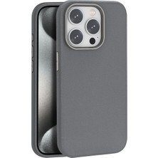 Eco Port Joko Iphone 15 Pro Max Kılıf Wonder Deri Magsafe Kapak - Titan Gri