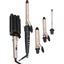 Özbience Saç Maşası 6 Parça 4 Başlıklı Set (10MM-32MM) + Wag Maşa Hediye