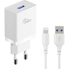 Eco Port Joko JK77 12W + PX17 1m 2.4A USB To Lightning Kablolu Pd Şarj Cihazı
