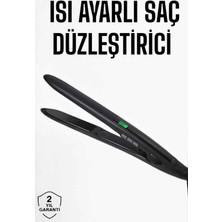 Özbience Profesyonel Saç Düzleştirici, Isı Ayarlı, Döner Kablo, Yıpranma Önleyici