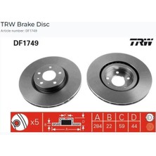 Ölmez Oto Yedek Parça Ön Fren Aynası Combo D (12-) Doblo (10-) Egea (16-) Alfa 147 01 156 (97-05) (284 x 22×5dl Havalı) (71739567-52015291)