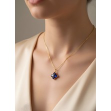 NKT Collection Lacivert Taş Detaylı Yıldız Kolye