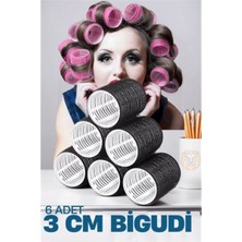 Özbience 3 cm Bigudi Seti, 6'lı Paket, Saç Şekillendirme Aksesuarları