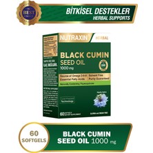 Nutraxin Black Cumin Seed Oil, Çörek Otu Yağı 60 Softjel - Doğal Soğuk Pres Takviye Edici