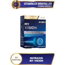 Nutraxin My Vision Göz Vitamini 60 Kapsül Lutein ve Zeaksantin İçeren Türkiye Menşeli Takviye